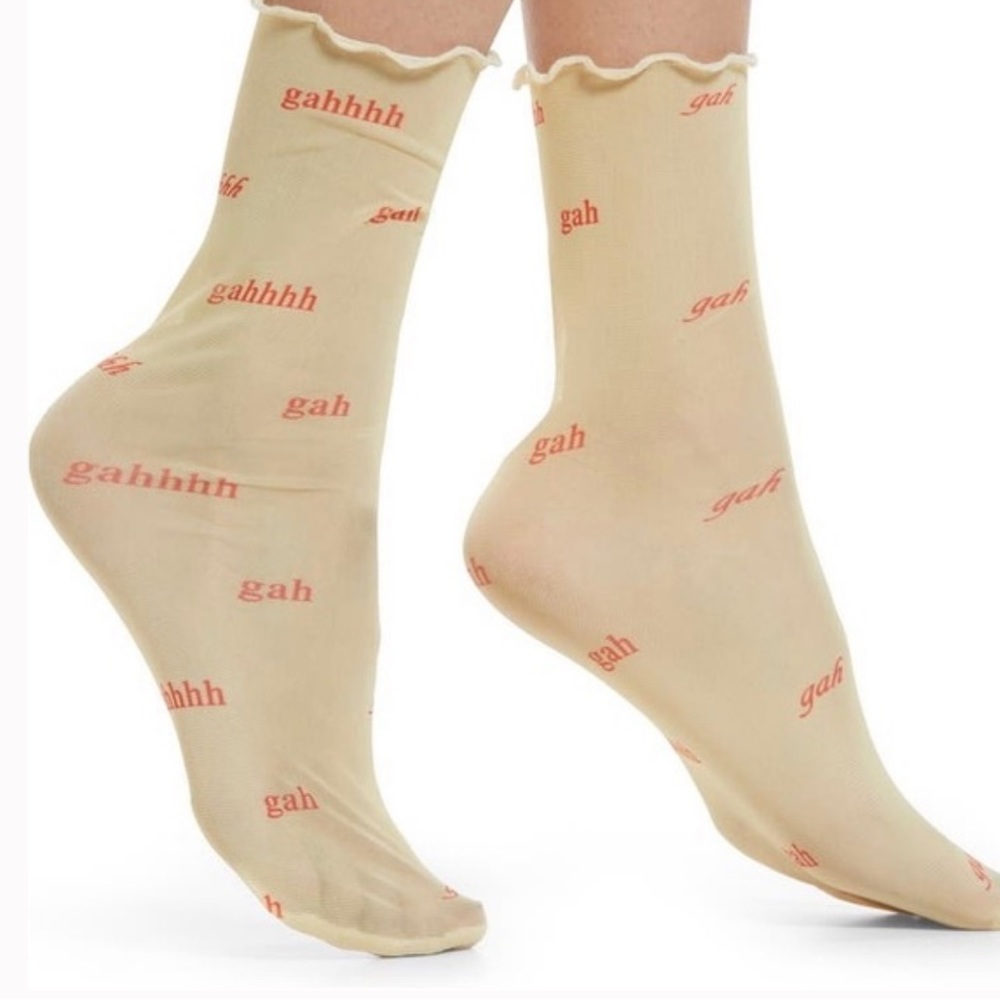 Lisa Says Gah Amanda Print Socks in Chatter Print